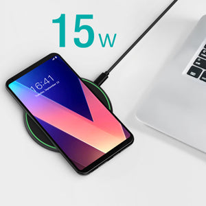 Choetech 15W Fast Wireless Charging Pad - Black