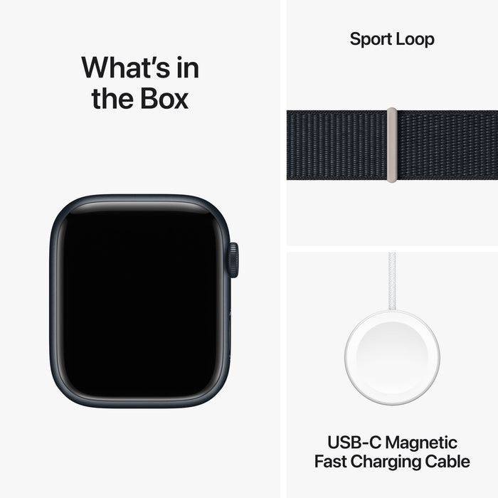 Watch Series 9 GPS 45mm Midnight Aluminium Case with Midnight Sport Loop