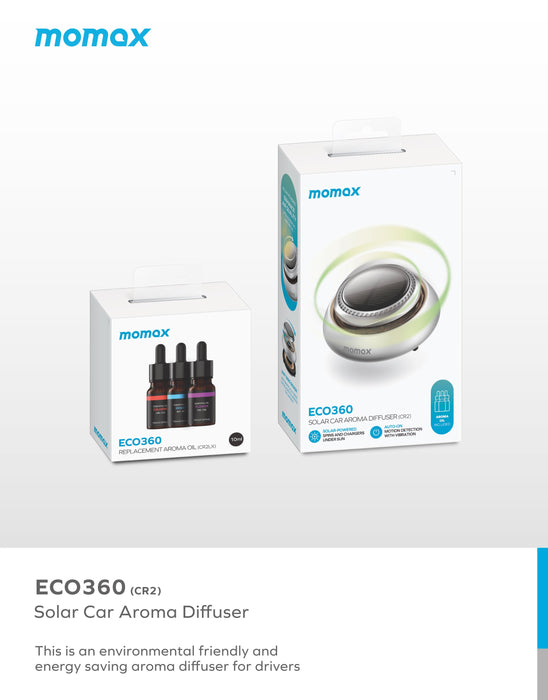 Eco360 Solar Car Aroma Diffuser CR2