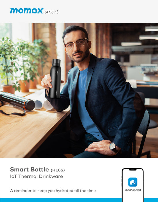 Smart Bottle IoT Thermal Drinkware (HL6S) Black HL6SD