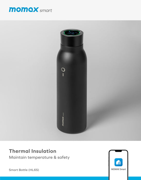 Smart Bottle IoT Thermal Drinkware (HL6S) Black HL6SD