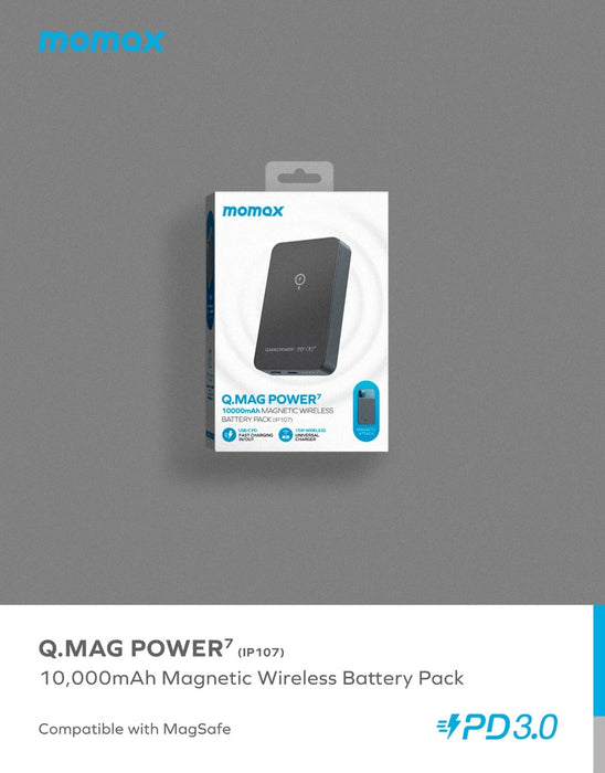 Q.Mag Power7 Magnetic Wireless Battery Pack 10000mAh (Blue) IP107B