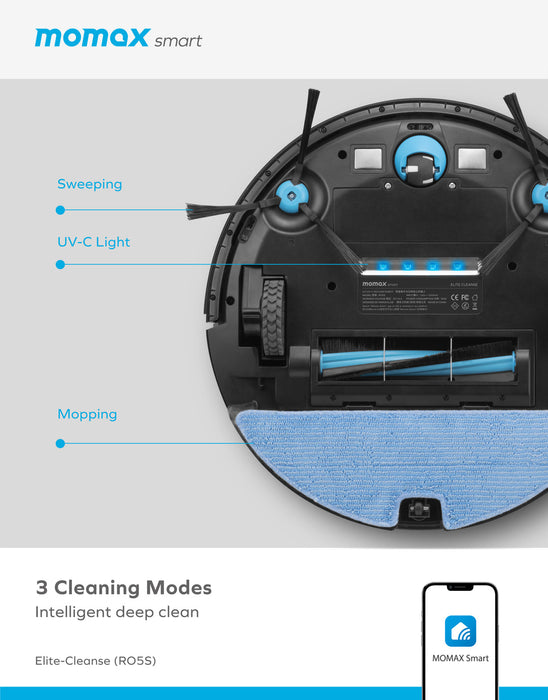 Elite Cleanse IoT UV-C Vacuum Robot (RO5S) RO5SUKD