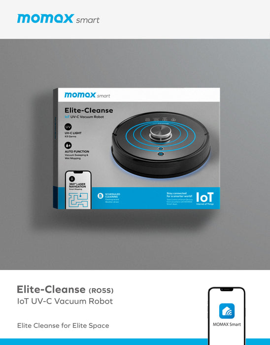 Elite Cleanse IoT UV-C Vacuum Robot (RO5S) RO5SUKD