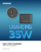 1-World PD35W 5 ports + AC Travel Adapter UA9