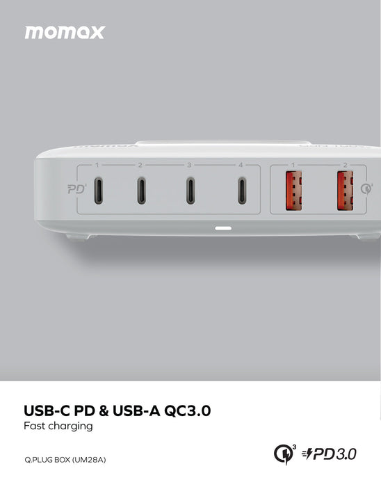 ONEPLUG 100W 6-Port GaN with Wireless Charging UM28AUK