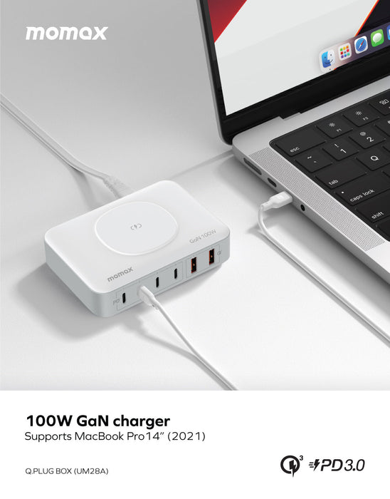 ONEPLUG 100W 6-Port GaN with Wireless Charging UM28AUK