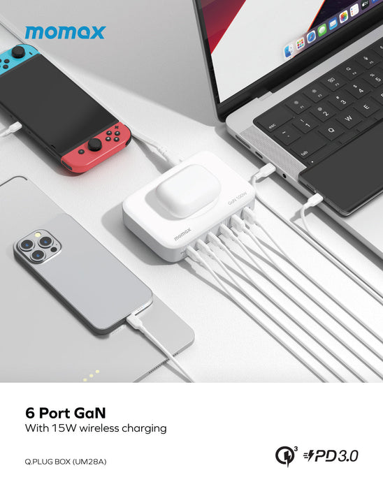 ONEPLUG 100W 6-Port GaN with Wireless Charging UM28AUK