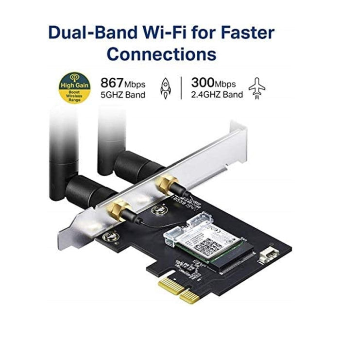 AC1200 WiFi Bluetooth 4.2 PCIe Adapter Archer T5E