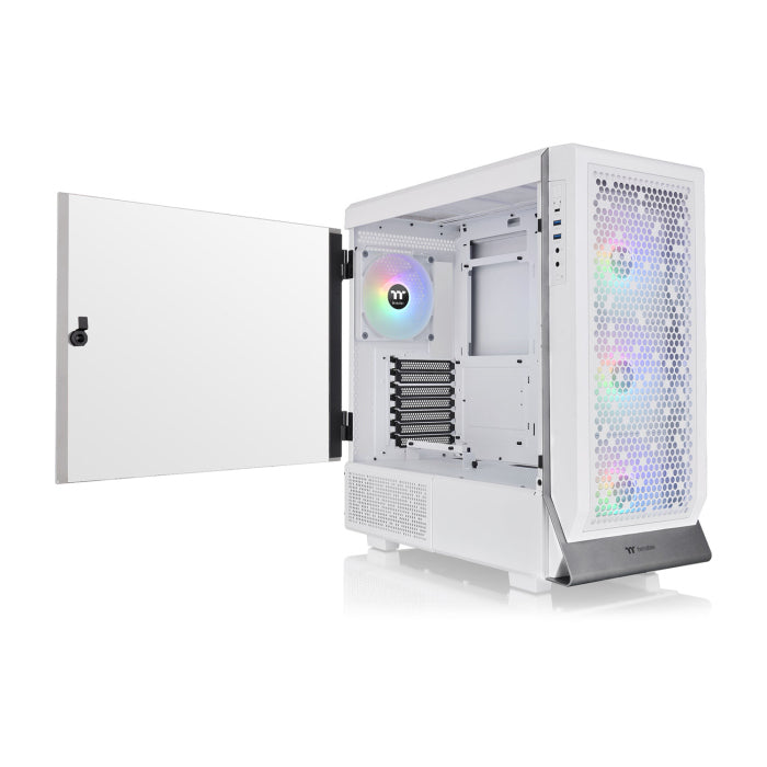 Thermaltake Ceres 500 TG ATX Mid Tower Tempered Glass Side Panel Case With 4 ARGB Fans - Snow White