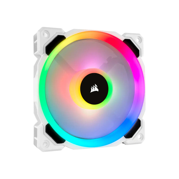 Corsair LL Series LL120 RGB 120mm Dual Light Loop RGB LED PWM Fan Single Pack - White