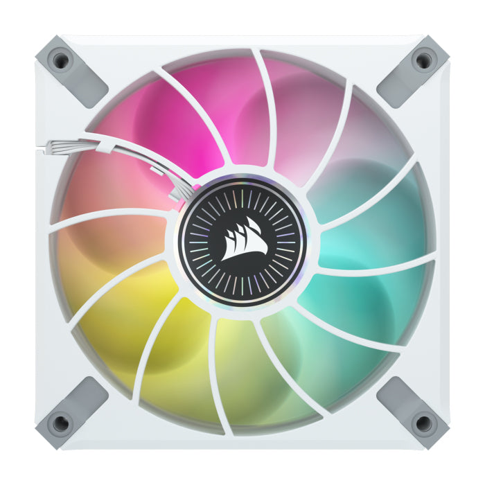 Corsair ML120 RGB ELITE Premium Magnetic Levitation RGB Single Fan With AirGuide Technology - White