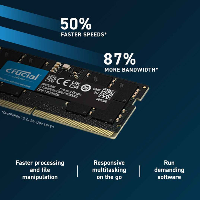 Crucial 16GB DDR5 4800MHz CL40 Memory 