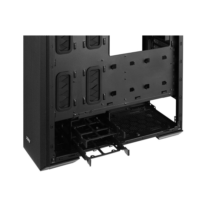 XPG Defender Mid Tower Mesh Front Panel Efficient Airflow Tempered Glass Case With 3 ARGB Fans - Black