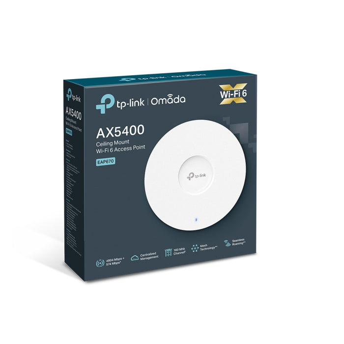 TP-Link AX5400 Wi-Fi Ceiling Mount POE Access Point