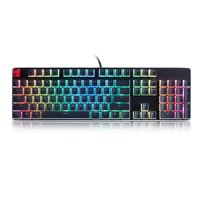Glorious Aura Mechanical Keycaps Full 104 key Set - Black