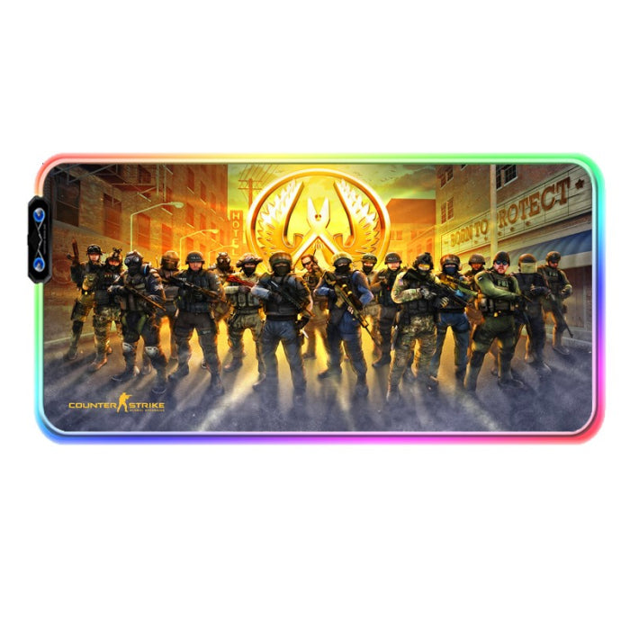 GAMEON LED Luminous Gaming Mousepad With RGB Lighting (900x400x3mm) - CS GO Thems Edition