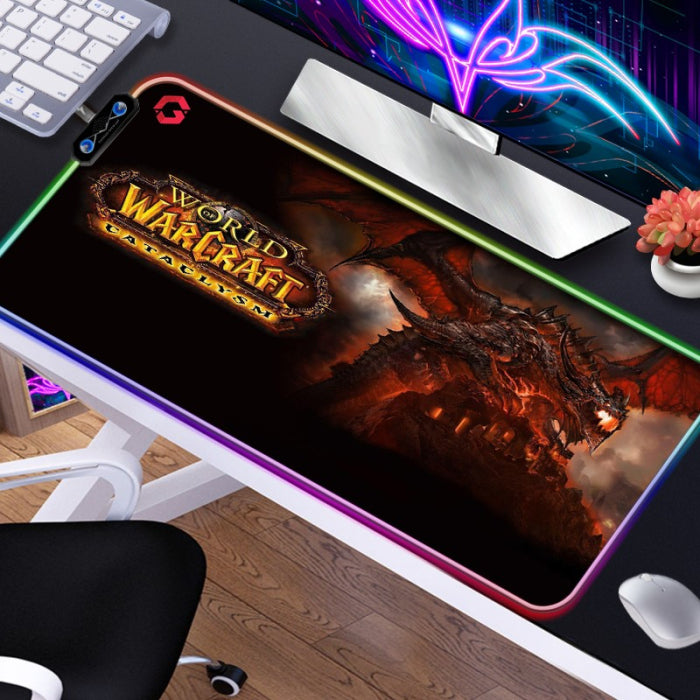 GAMEON LED Luminous Gaming Mousepad With RGB Lighting (900x400x3mm) - World Of Warcraft Cataclysm Edition