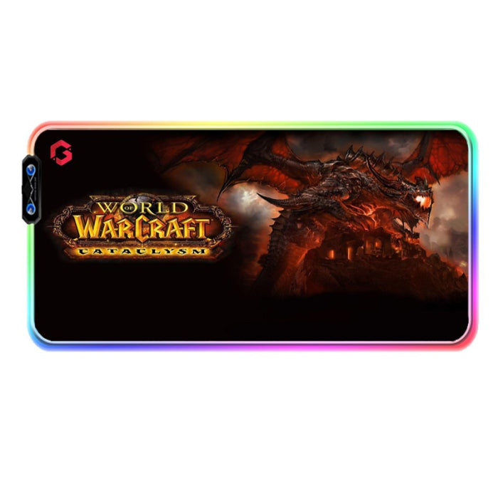 GAMEON LED Luminous Gaming Mousepad With RGB Lighting (900x400x3mm) - World Of Warcraft Cataclysm Edition