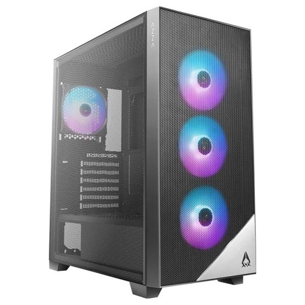 AZZA AERO - ATX Mid-Tower PC Case - Black — Pix Store