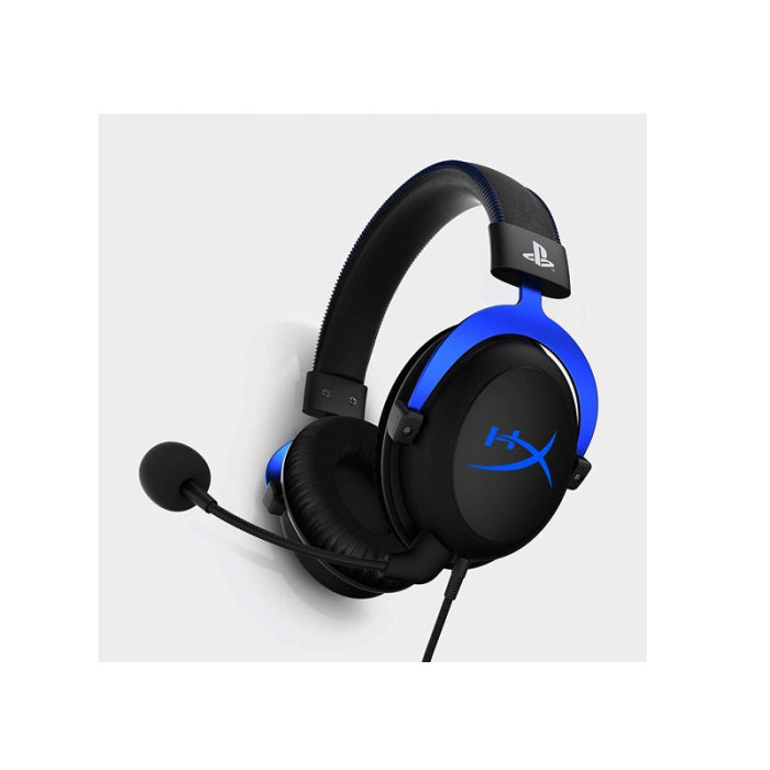 HyperX Cloud Wired Gaming Headset - For PC, PS 5 & PS4 with Noise Cancelling Mic Black/Blue