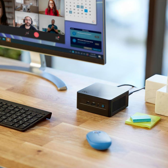 Intel NUC 13 Pro Kit Intel Core i7-1360P 5.00GHz 16 Threads 12 Core 2 Memory Channel 22x80 NVMe M.2 Card Slot EU Cord Single Unit - Black