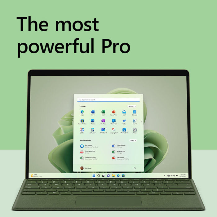 Microsoft Surface Pro 9 Intel Core i5-1235U 12th Gen 8GB RAM 256GB SSD Intel Iris Xe Graphics 13" Windows 11 Home - Green