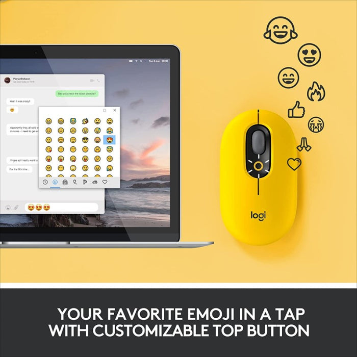 Logitech Wireless Pop Mouse Yellow