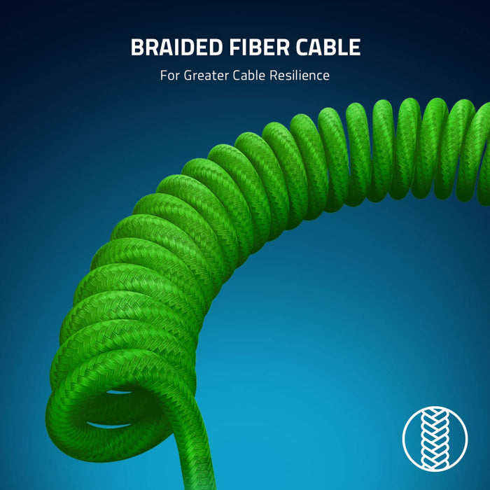 Razer PBT Keycap + Coiled Cable Upgrade Set For Mechanical & Optical Gaming Keyboards - Green 