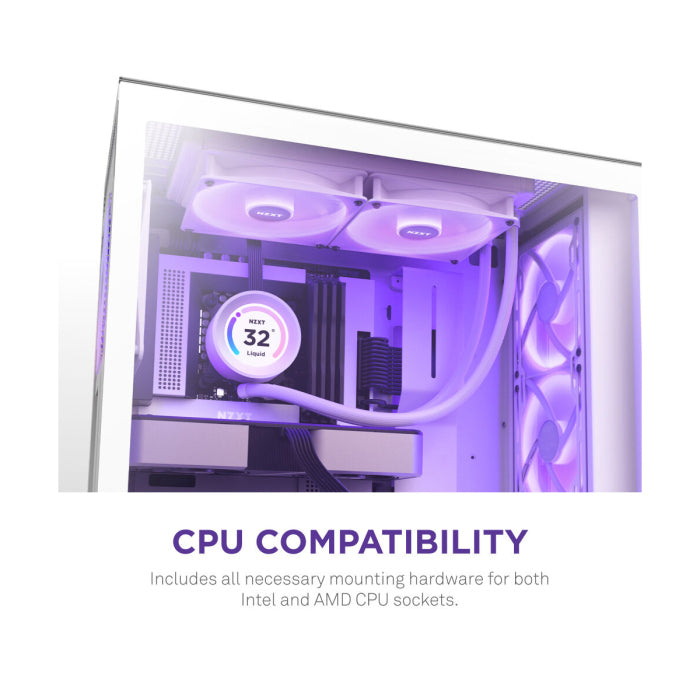 NZXT Kraken Elite 240 RGB 240mm Liquid Cooler With LCD Display - White