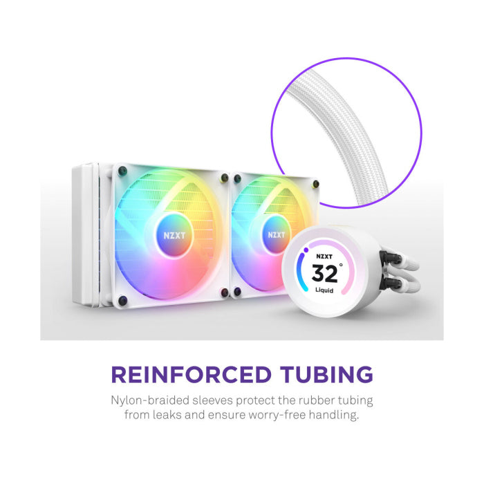 NZXT Kraken Elite 240 RGB 240mm Liquid Cooler With LCD Display - White