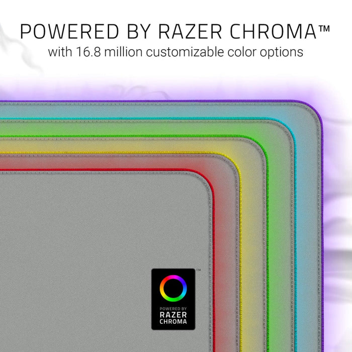 Razer Goliathus Extended Chroma Soft Gaming Mouse Mat With RGB Lighting - Mercury White