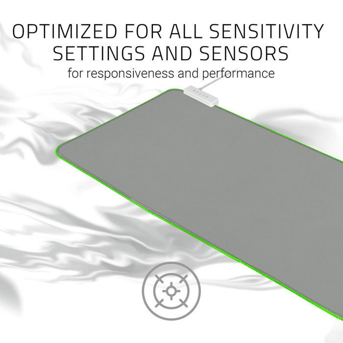 Razer Goliathus Extended Chroma Soft Gaming Mouse Mat With RGB Lighting - Mercury White