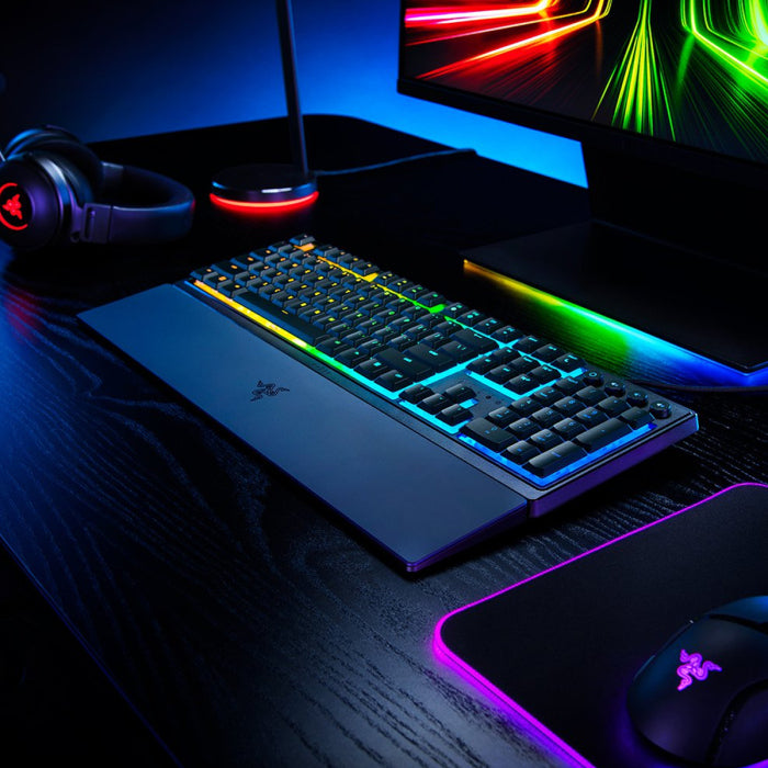 Razer Ornata V3 Low Profile RGB Lighting Zones Wired Gaming Keyboard With Mecha-Membrane Switches