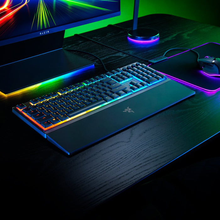 Razer Ornata V3 Low Profile RGB Lighting Zones Wired Gaming Keyboard With Mecha-Membrane Switches