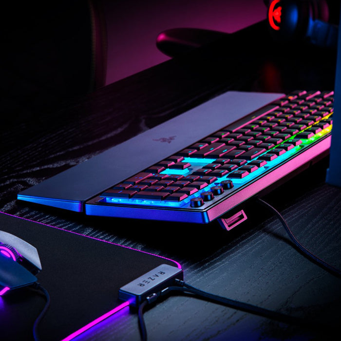Razer Ornata V3 Low Profile RGB Lighting Zones Wired Gaming Keyboard With Mecha-Membrane Switches