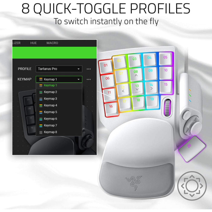 Razer Tartarus Pro Mercury Analog Optical Gaming KeyPad