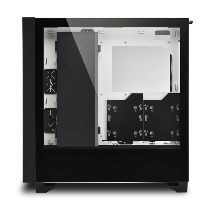 Sharkoon Elite Shark CA300T 2X Tempered Glass 4X ARGB Fans (3 Front & 1 Rear) ATX Mid Tower Case White