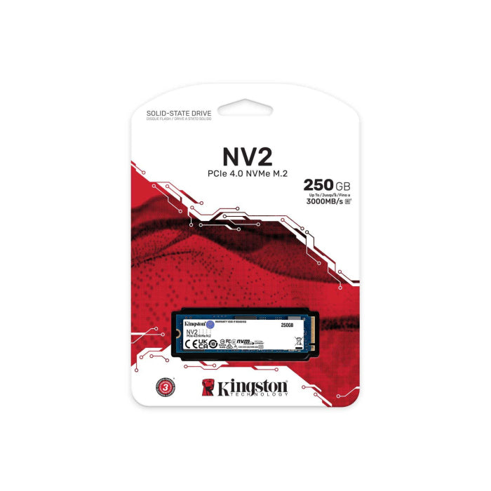 Kingston NV2 250GB M.2 NVMe SSD Up to 3000 MB/s
