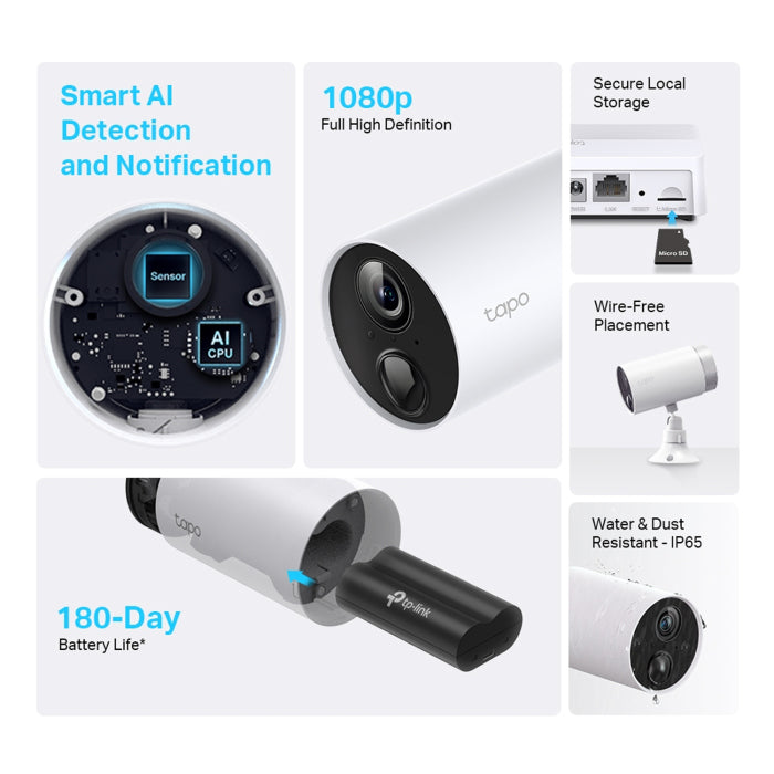 TP-Link Smart Wire-Free Security Camera System, 2-Camera System