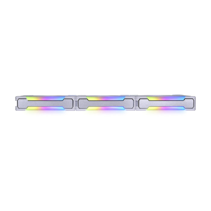LIAN LI UNI FAN SL120 V2 RGB Revolutionized Daisy-Chain 3-in-1 Pack ARGB Fan With ARGB Controller - White