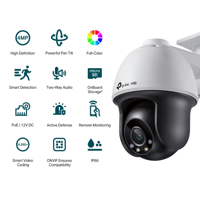 TP-Link VIGI 4MP Outdoor Full-Color PTZ Network Camera